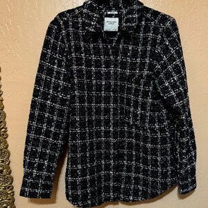 🕕Last call for Abercrombie and Fitch oversized Tweed jacket